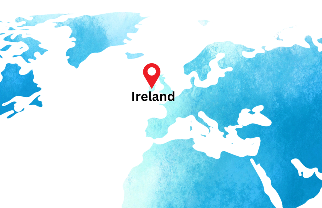 university partners for global education in ireland, ireland on world map, study in ireland