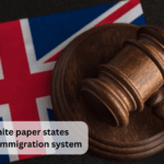 UK flag and gavel representing UK immigration policy and the India-UK CETA trade agreement