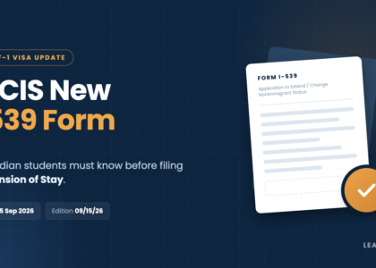 USCIS new I-539 form 2026 edition featured image for F-1 student extension of stay guide